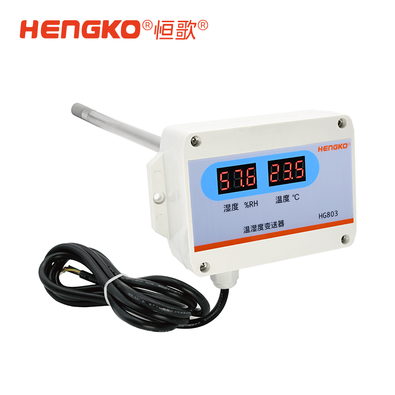 4-20mA 不銹鋼螺紋探頭 帶顯-HG803-4W4P-09管道式工業(yè)型溫濕度測量儀 Featured Image