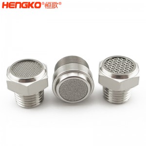 專業(yè)定制燒結不銹鋼平頭錐形消聲器工業(yè)除塵消音降噪氣動元件，應用于鼓風機