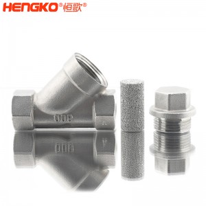 恒歌定制316L粉末燒結(jié)不銹鋼Y型過濾器耐腐蝕易清洗，用于化工行業(yè)