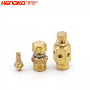 恒歌銅燒結彈簧消聲器_可調(diào)01/02/03/04分電磁閥氣閥配件銅消聲器